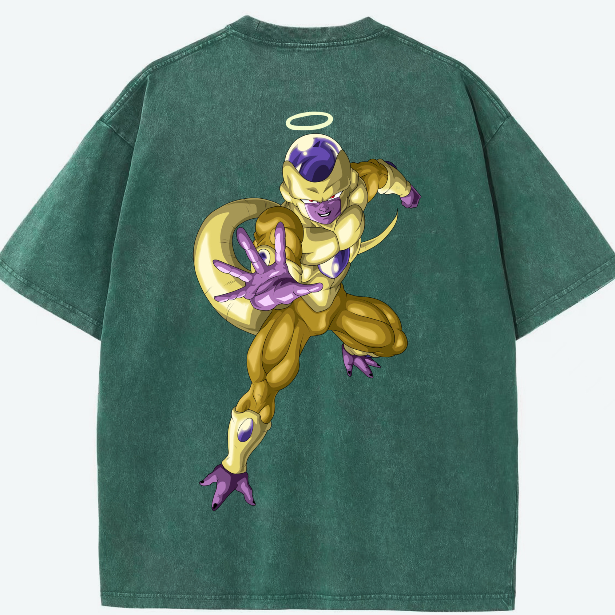 （画像用） ドラゴンボール フリーザ DRAGON BALL Frieza 綿100% ヴィンテージ風 半袖Tシャツ（背面プリント）
